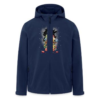 Peanut Peanuts Santa Xmas Christmas - Men’s Recycled Softshell Jacket by Stanley/Stella - navy - Front - AI Model Male 185 light (185cm)