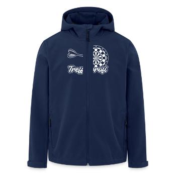Dart Spieler TREFFERPROFI Lustiges Darts Liebhaber - Recycelte Männer Softshell-Jacke von Stanley/Stella - Navy - Vorne - AI Model Male 185 light (185cm)