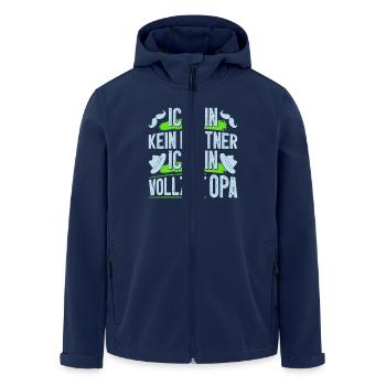 Großvater BIN KEIN RENTNER BIN VOLLZEIT OPA Lustig - Recycelte Männer Softshell-Jacke von Stanley/Stella - Navy - Vorne - AI Model Male 185 light (185cm)