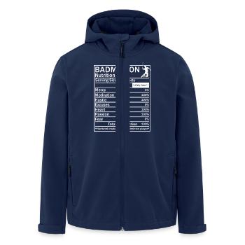 Badminton Shuttlecock - Men’s Recycled Softshell Jacket by Stanley/Stella - navy - Front - AI Model Male 185 light (185cm)