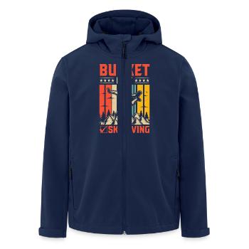 Skydiving Skydive Skydiver - Men’s Recycled Softshell Jacket by Stanley/Stella - navy - Front - AI Model Male 185 light (185cm)