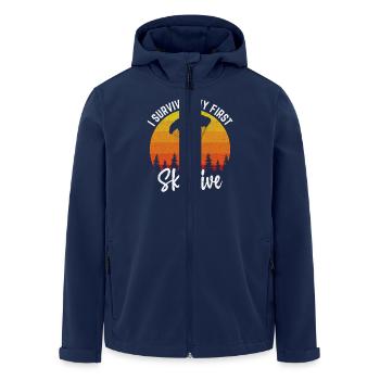 Skydiving Skydive Skydiver - Men’s Recycled Softshell Jacket by Stanley/Stella - navy - Front - AI Model Male 185 light (185cm)