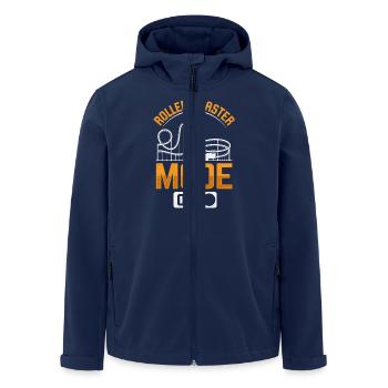 Roller Coaster Theme Park - Men’s Recycled Softshell Jacket by Stanley/Stella - navy - Front - AI Model Male 185 light (185cm)