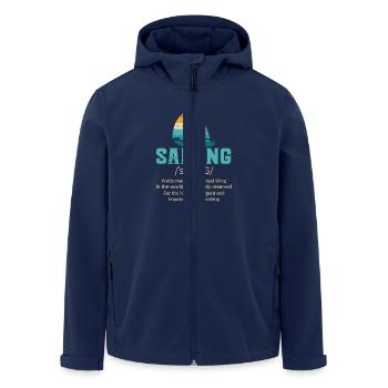 Sailing Boat Sailor - Men’s Recycled Softshell Jacket by Stanley/Stella - navy - Front - AI Model Male 185 light (185cm)