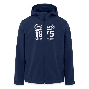 Original 1975 Limited Edition - Recycelte Männer Softshell-Jacke von Stanley/Stella - Navy - Vorne - AI Model Male 185 light (185cm)