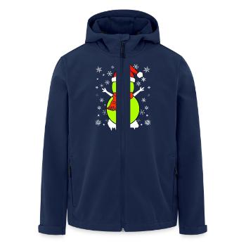 Chapeau de Noël bonhomme de neige Noël Drôle Kickball - Veste softshell homme en polyester recyclé Stanley/Stella - marine - Devant - AI Model Male 185 light (185cm)