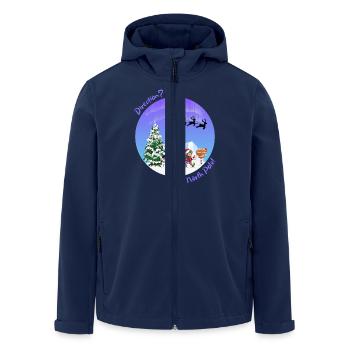 Weihnachtspost. Weihnachtselfen posten. Nordpol - Recycelte Männer Softshell-Jacke von Stanley/Stella - Navy - Vorne - AI Model Male 185 light (185cm)