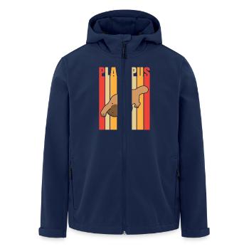 Ornithorynque - Veste softshell homme en polyester recyclé Stanley/Stella - marine - Devant - AI Model Male 185 light (185cm)