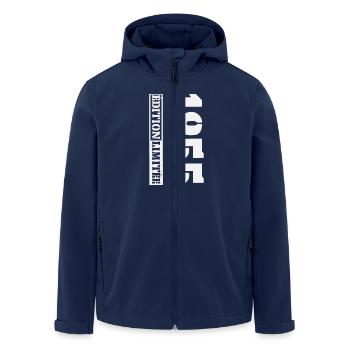 1955 Édition Limitée Humour Anniversaire 70 Ans - Veste softshell homme en polyester recyclé Stanley/Stella - marine - Devant - AI Model Male 185 light (185cm)