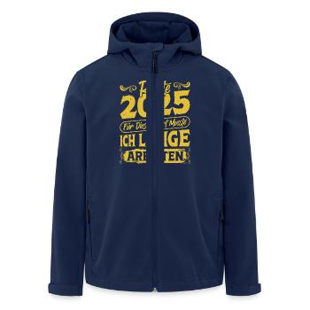 RENTE 2025 FÜR DIESES SHIRT MUSSTE ICH LANGE - Recycelte Männer Softshell-Jacke von Stanley/Stella - Navy - Vorne - AI Model Male 185 light (185cm)