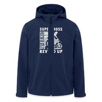 Dirtbike Rider Gets Me Revved Up MX Motocross - Recycelte Männer Softshell-Jacke von Stanley/Stella - Navy - Vorne - AI Model Male 185 light (185cm)