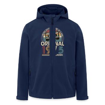 Original 1975 Vintage Rétro Cadeau Anniversaire - Veste softshell homme en polyester recyclé Stanley/Stella - marine - Devant - AI Model Male 185 light (185cm)