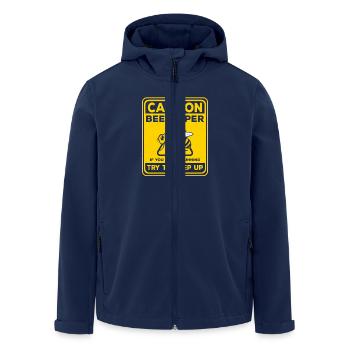 Caution Beekeeper If You See Me Running Apiarist - Men’s Recycled Softshell Jacket by Stanley/Stella - navy - Front - AI Model Male 185 light (185cm)