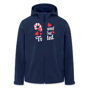 Candy Cane Sweet But Twisted Funny Christmas Xmas - Men’s Recycled Softshell Jacket by Stanley/Stella - navy - Front - AI Model Male 185 light (185cm)