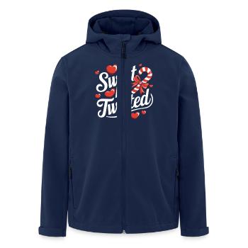 Candy Cane Sweet But Twisted Funny Christmas Xmas - Men’s Recycled Softshell Jacket by Stanley/Stella - navy - Front - AI Model Male 185 light (185cm)