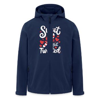Candy Cane Sweet But Twisted Funny Christmas Xmas - Men’s Recycled Softshell Jacket by Stanley/Stella - navy - Front - AI Model Male 185 light (185cm)