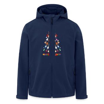 Guitar Christmas Tree Funny Guitarist Merry Xmas - Recycelte Männer Softshell-Jacke von Stanley/Stella - Navy - Vorne - AI Model Male 185 light (185cm)