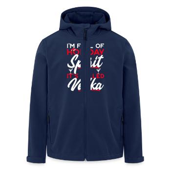 I'm Full Of Holiday Spirit It's Called Vodka - Recycelte Männer Softshell-Jacke von Stanley/Stella - Navy - Vorne - AI Model Male 185 light (185cm)
