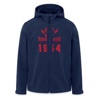 Born To Ride Since 1954 Cadeau Motard - Veste softshell homme en polyester recyclé Stanley/Stella - marine - Devant - AI Model Male 185 light (185cm)
