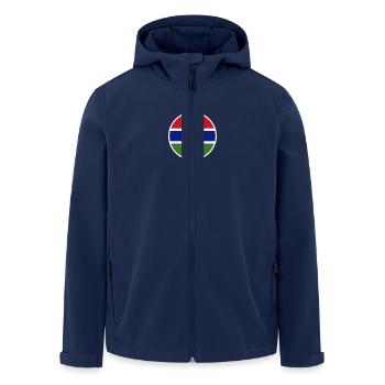 Gambia Gambische Flagge Gambier - Recycelte Männer Softshell-Jacke von Stanley/Stella - Navy - Vorne - AI Model Male 185 light (185cm)