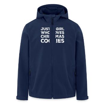 Just A Girl Who Loves Christmas Cookies Funny Xmas - Men’s Recycled Softshell Jacket by Stanley/Stella - navy - Front - AI Model Male 185 light (185cm)