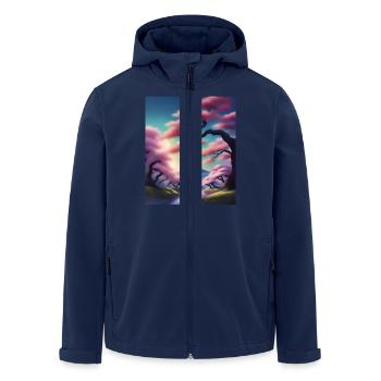 Fuji mountain in Japan - Men’s Recycled Softshell Jacket by Stanley/Stella - navy - Front - AI Model Male 185 light (185cm)
