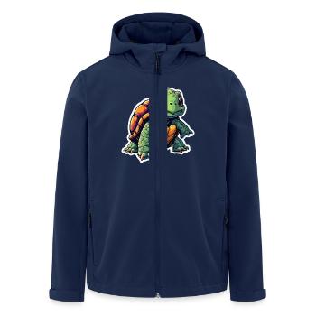 SCHILDKRÖTE - Recycelte Männer Softshell-Jacke von Stanley/Stella - Navy - Vorne - AI Model Male 185 light (185cm)