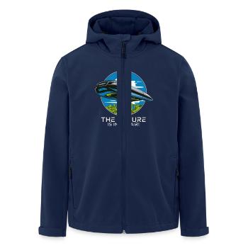 VOITURE VOLANTE - Veste softshell homme en polyester recyclé Stanley/Stella - marine - Devant - AI Model Male 185 light (185cm)