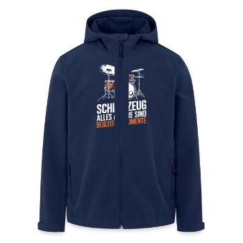 Schlagzeuger Drummer Schlagzeug Schlagzeugspieler - Recycelte Männer Softshell-Jacke von Stanley/Stella - Navy - Vorne - AI Model Male 185 light (185cm)
