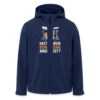 Schlagzeug Drummer Schlagzeuger Schlagzeugspieler - Recycelte Männer Softshell-Jacke von Stanley/Stella - Navy - Vorne - AI Model Male 185 light (185cm)