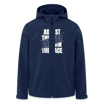 Runn Country Runner and XC Coach - Unique Cross - Recycelte Männer Softshell-Jacke von Stanley/Stella - Navy - Vorne - AI Model Male 185 light (185cm)