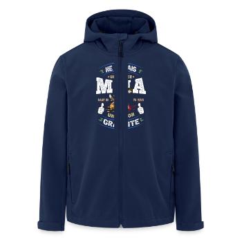 MMA - Leçon Gratuite Arts Martiaux Mixtes - Veste softshell homme en polyester recyclé Stanley/Stella - marine - Devant - AI Model Male 185 light (185cm)