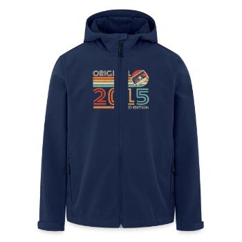 Original 2015 Vintage Retro Jubiläumsgeschenk - Recycelte Männer Softshell-Jacke von Stanley/Stella - Navy - Vorne - AI Model Male 185 light (185cm)