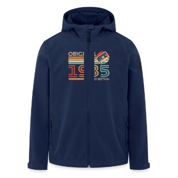 Original 1935 Vintage Retro Geburtstagsgeschenk - Recycelte Männer Softshell-Jacke von Stanley/Stella - Navy - Vorne - AI Model Male 185 light (185cm)