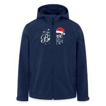 Believe in Santa Claus, Funny Christmas Merry Xmas - Men’s Recycled Softshell Jacket by Stanley/Stella - navy - Front - AI Model Male 185 light (185cm)