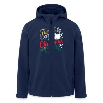 Fueled By Coffee And Christmas Cheer - Recycelte Männer Softshell-Jacke von Stanley/Stella - Navy - Vorne - AI Model Male 185 light (185cm)