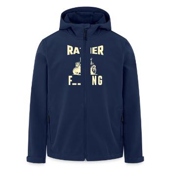 I'd rather drive a tractor - Men’s Recycled Softshell Jacket by Stanley/Stella - navy - Front - AI Model Male 185 light (185cm)