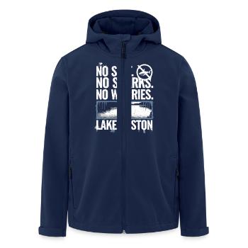 Your Lakeside Retreat - Men’s Recycled Softshell Jacket by Stanley/Stella - navy - Front - AI Model Male 185 light (185cm)