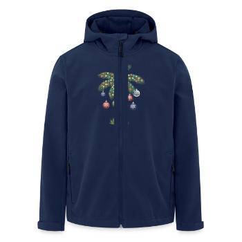 Festliche Weihnachten Palme Tropische Weihnacht - Recycelte Männer Softshell-Jacke von Stanley/Stella - Navy - Vorne - AI Model Male 185 light (185cm)