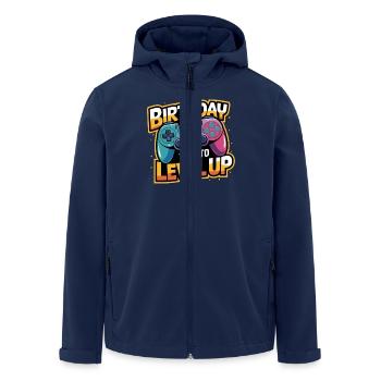 Birthday Boy Time to Level Up Birthday Gamer Boys - Men’s Recycled Softshell Jacket by Stanley/Stella - navy - Front - AI Model Male 185 light (185cm)