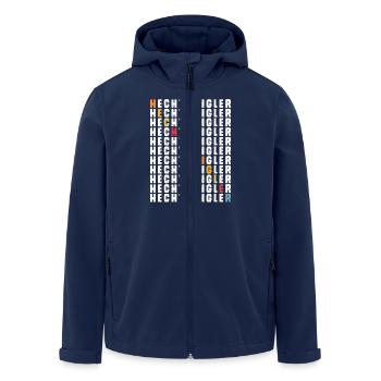 Angeln Hobby HECHT ANGLER Outfit Geburtstag - Recycelte Männer Softshell-Jacke von Stanley/Stella - Navy - Vorne - AI Model Male 185 light (185cm)