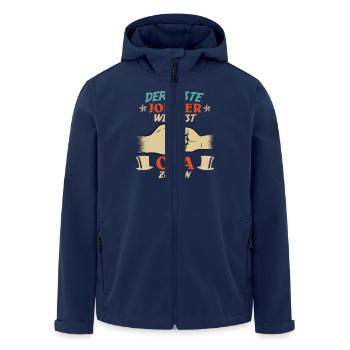 Opi DER BESTE JOB DER WELT IST OPA ZU SEIN - Recycelte Männer Softshell-Jacke von Stanley/Stella - Navy - Vorne - AI Model Male 185 light (185cm)