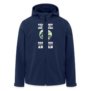 Zander Angler REICHT MIR DIE RUTE IHR NARREN - Recycelte Männer Softshell-Jacke von Stanley/Stella - Navy - Vorne - AI Model Male 185 light (185cm)