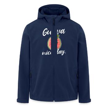 Guava Nice Day fruity illustration with guava - Men’s Recycled Softshell Jacket by Stanley/Stella - navy - Front - AI Model Male 185 light (185cm)