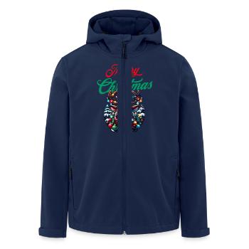 Joyeux Noël souhaite drôle de renne - Noël - Veste softshell homme en polyester recyclé Stanley/Stella - marine - Devant - AI Model Male 185 light (185cm)
