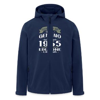 Janvier 1955 Vintage Cadeau d’anniversaire - Veste softshell homme en polyester recyclé Stanley/Stella - marine - Devant - AI Model Male 185 light (185cm)
