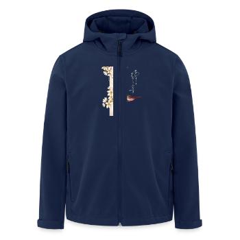 Blüten Japanische Neujahrskunst Blossoms Japanese - Recycelte Männer Softshell-Jacke von Stanley/Stella - Navy - Vorne - AI Model Male 185 light (185cm)