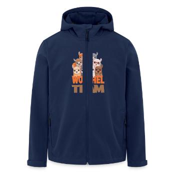 Wuschel Team für Alpaka Fans - Recycelte Männer Softshell-Jacke von Stanley/Stella - Navy - Vorne - AI Model Male 185 light (185cm)