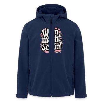 Wein macht schön - Recycelte Männer Softshell-Jacke von Stanley/Stella - Navy - Vorne - AI Model Male 185 light (185cm)