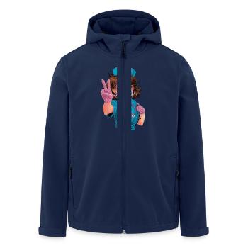 Lustige Krankenschwester mit Humor - Recycelte Männer Softshell-Jacke von Stanley/Stella - Navy - Vorne - AI Model Male 185 light (185cm)
